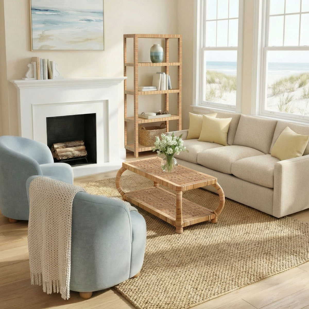 Palma Rattan Wrapped Coffee Table