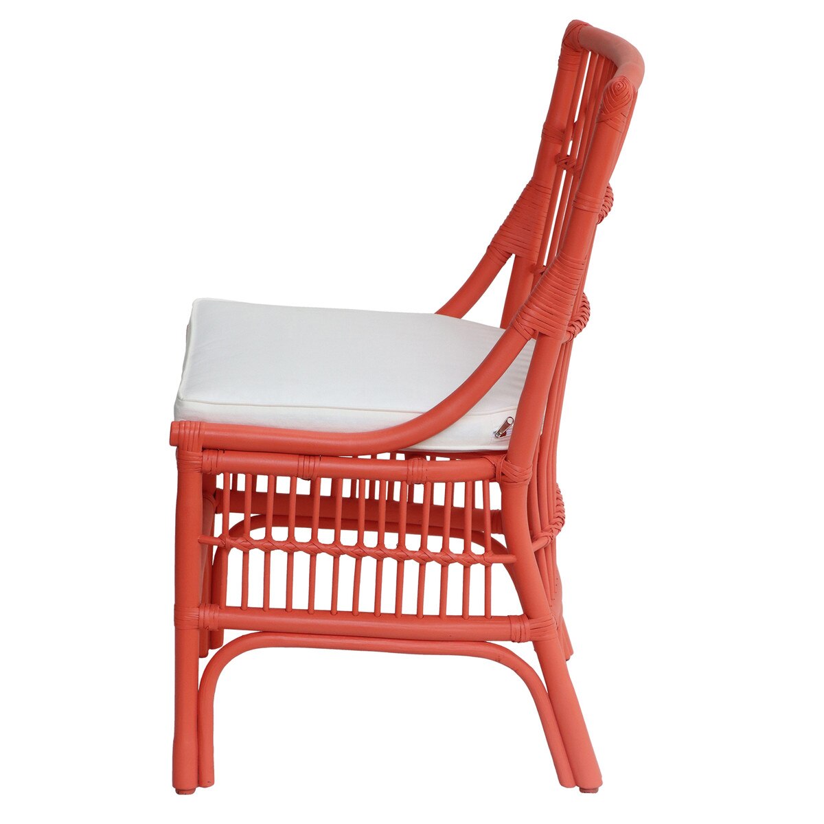 Winston II Rattan Dining Chair, Coral
