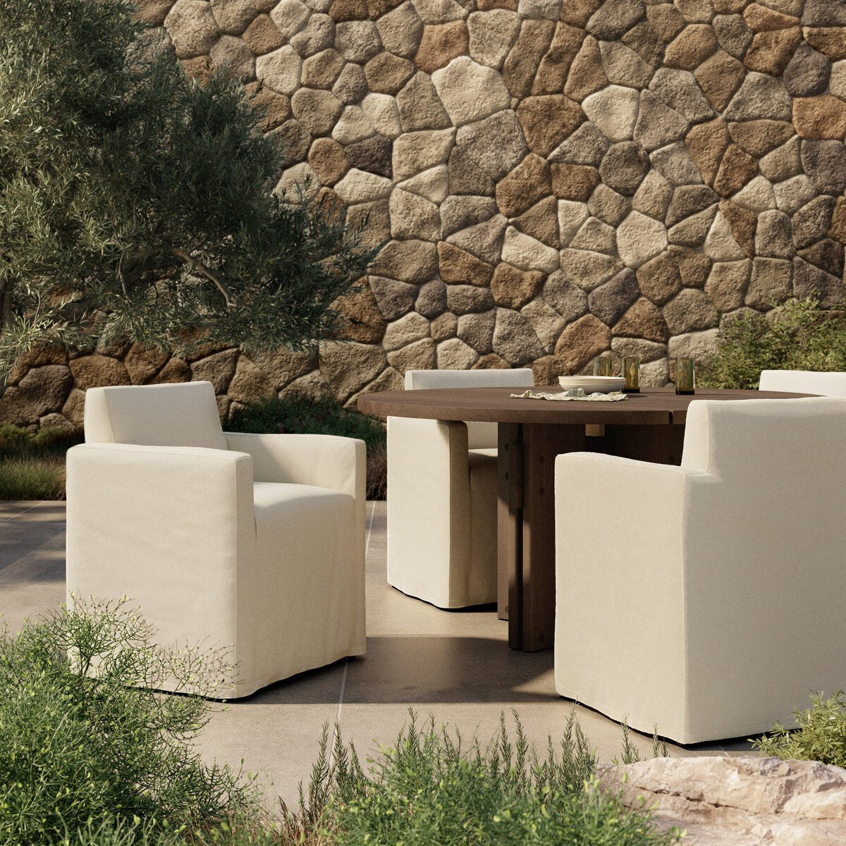 Ostend Outdoor Slipcover Dining Chair