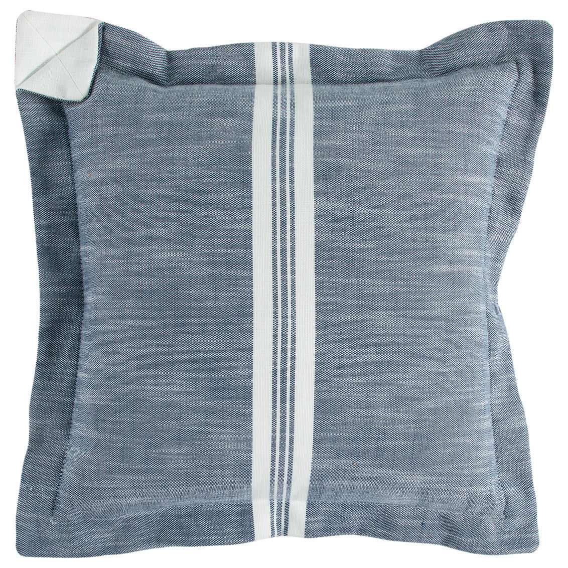 Classic Stripe Indigo 22 x 22 Outdoor Pillow