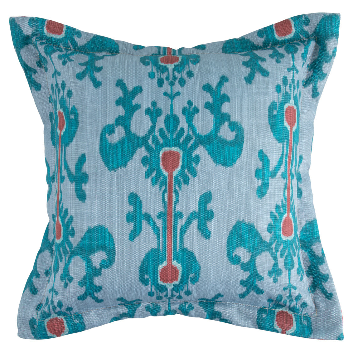 Retro Ikat Ruby 22 x 22 Outdoor Pillow