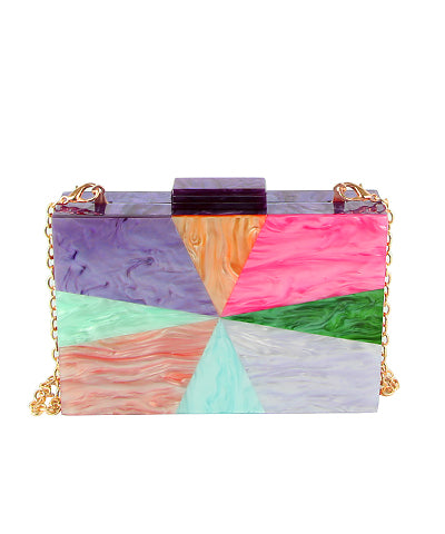 Color Block Acrylic Clutch