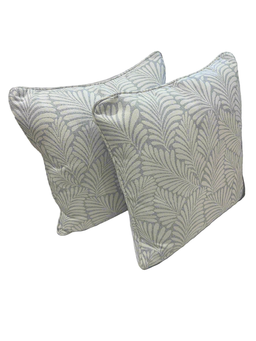Frond Chambray 22 x 22 Outdoor Pillow