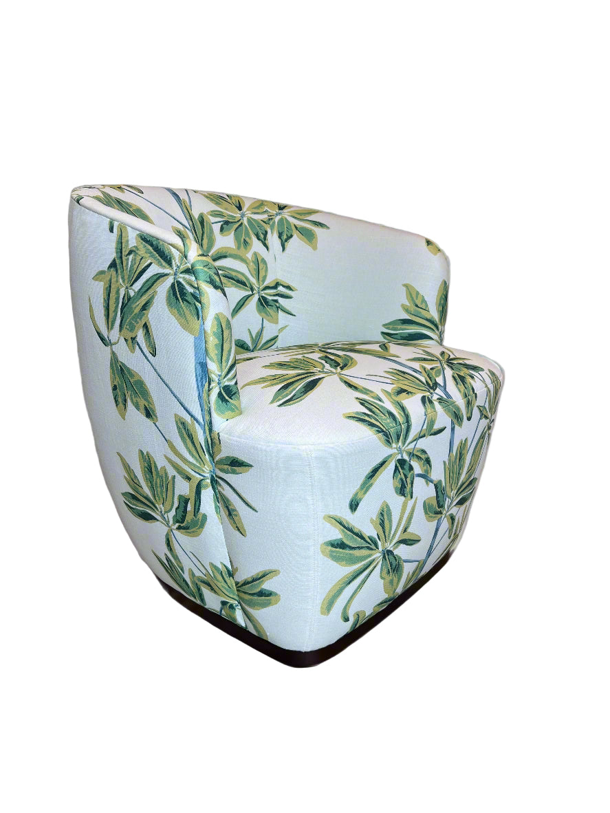 Samantha Swivel Chair in Thibaut Fabric