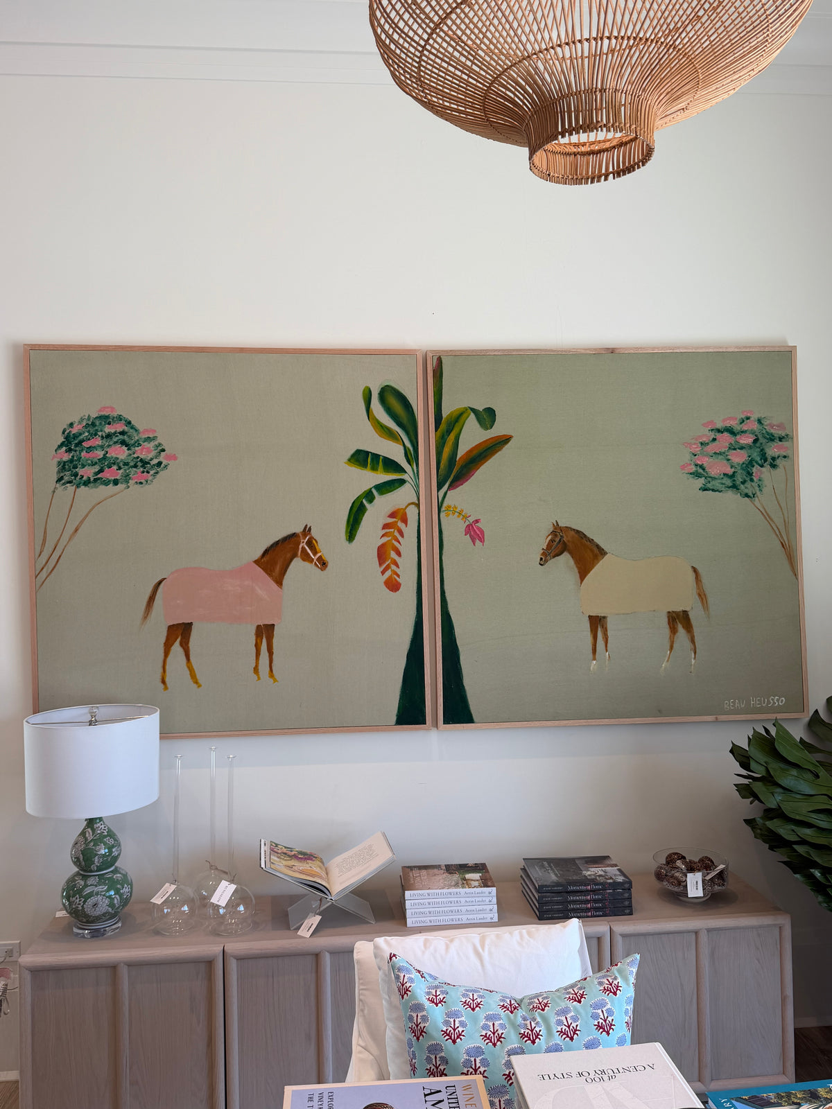 Polo Pony Diptych S/2
