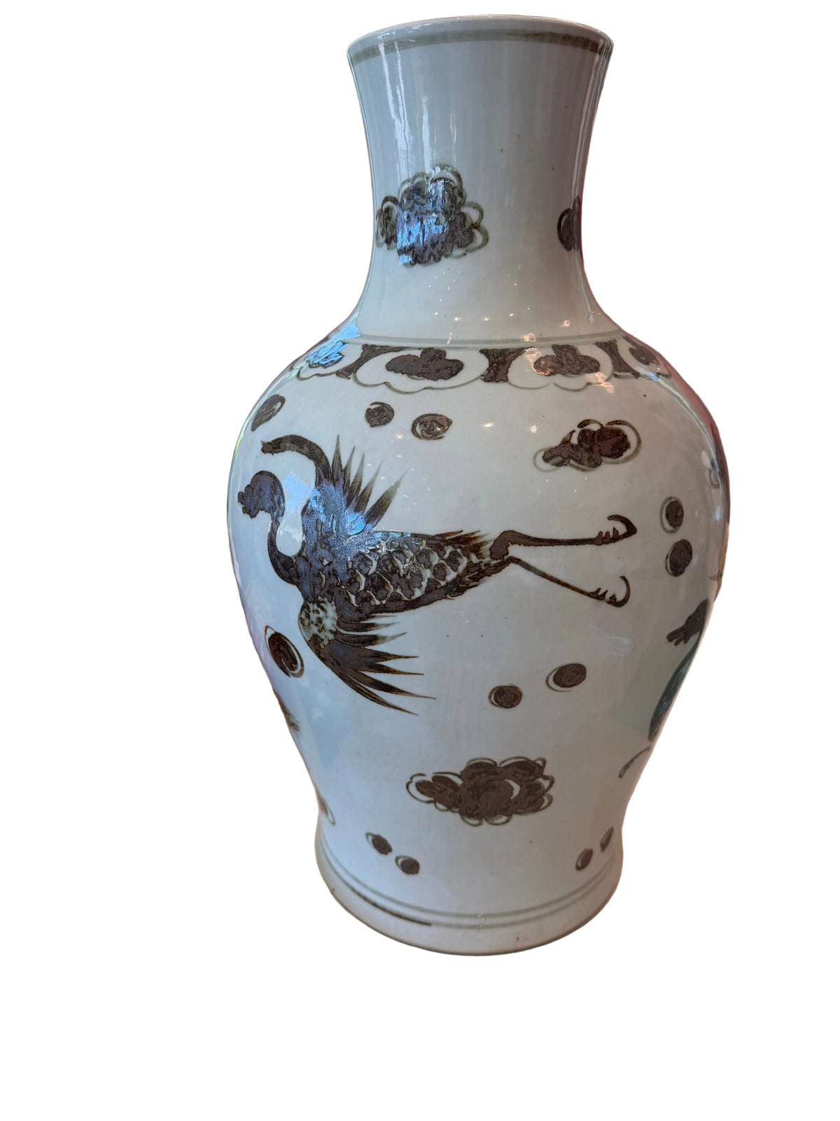 Brown & White Guanyin Vase