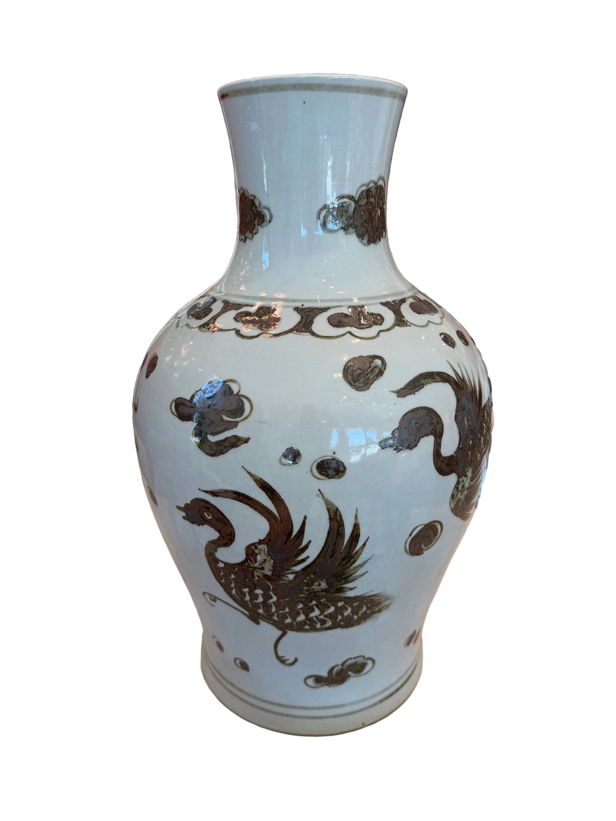 Brown & White Guanyin Vase