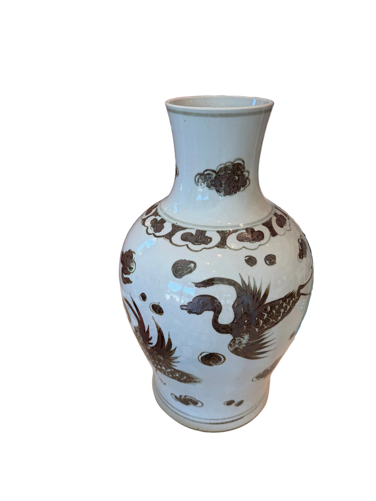 Brown & White Guanyin Vase