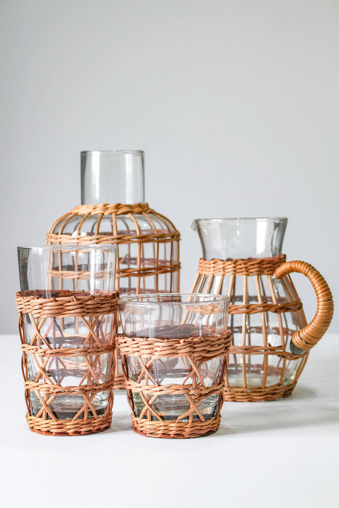 Rattan Bar Glasses