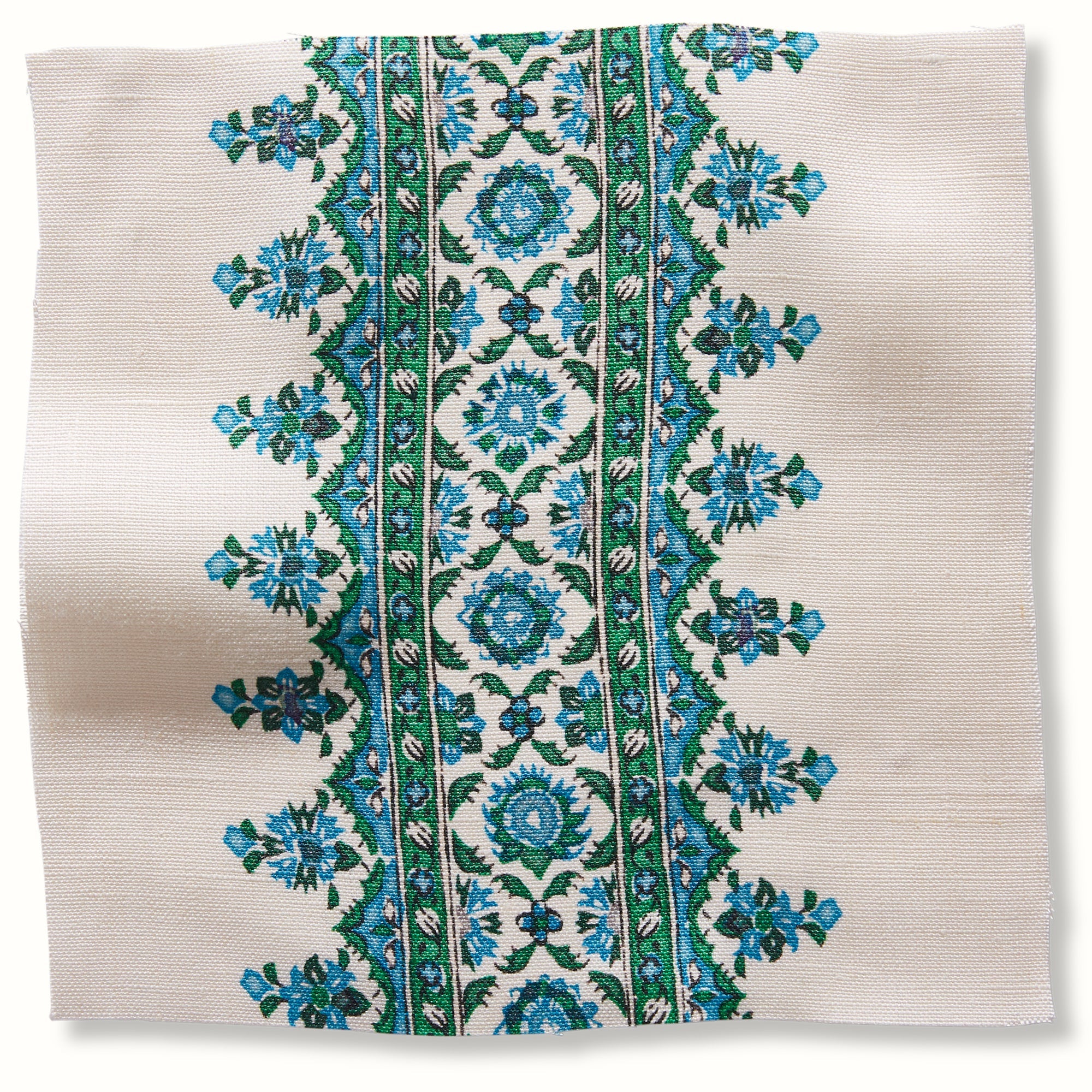 Isfahan Stripe Blue/Green Print Pillow