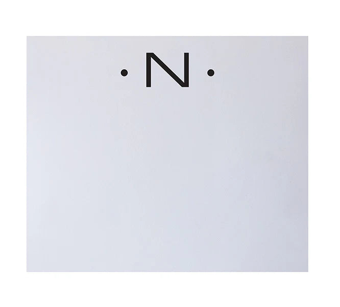 Note Pad With Large Initials