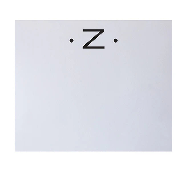 Note Pad With Large Initials