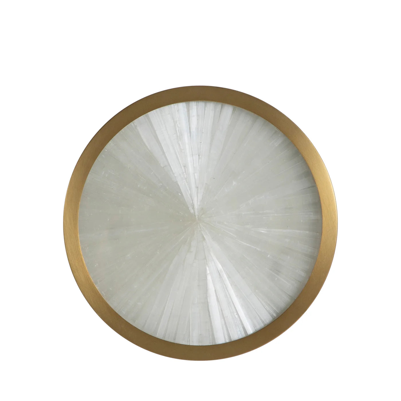 Neptune Selenite Steel Brass Wall Sconce