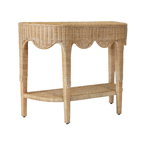 Paloma Rattan Demilune Table