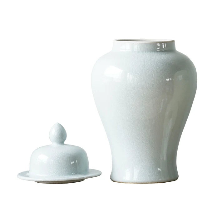 Crackle Glaze Temple Jar