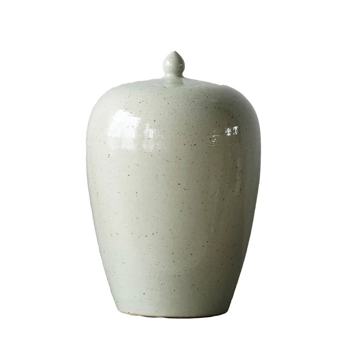Porcelain Cream Glaze Storage Jar