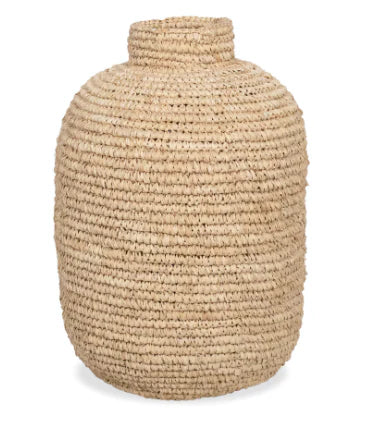Raffia Cylindrical Vase