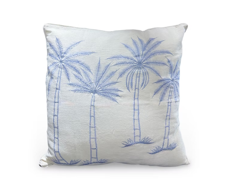 Azure Palms Pillow