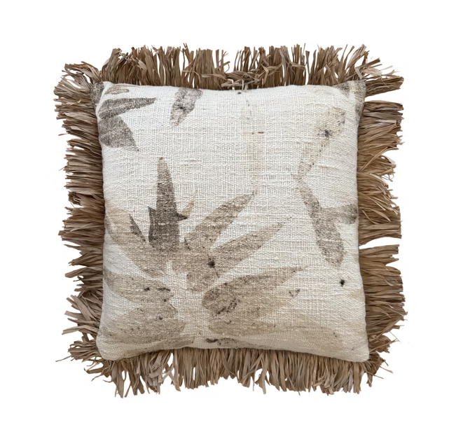 Leaf Print Pillow 20"