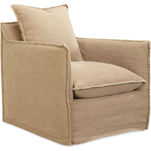 Agave Outdoor Slipcovered Swivel Chair