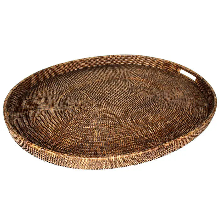 Oval Rattan Tray