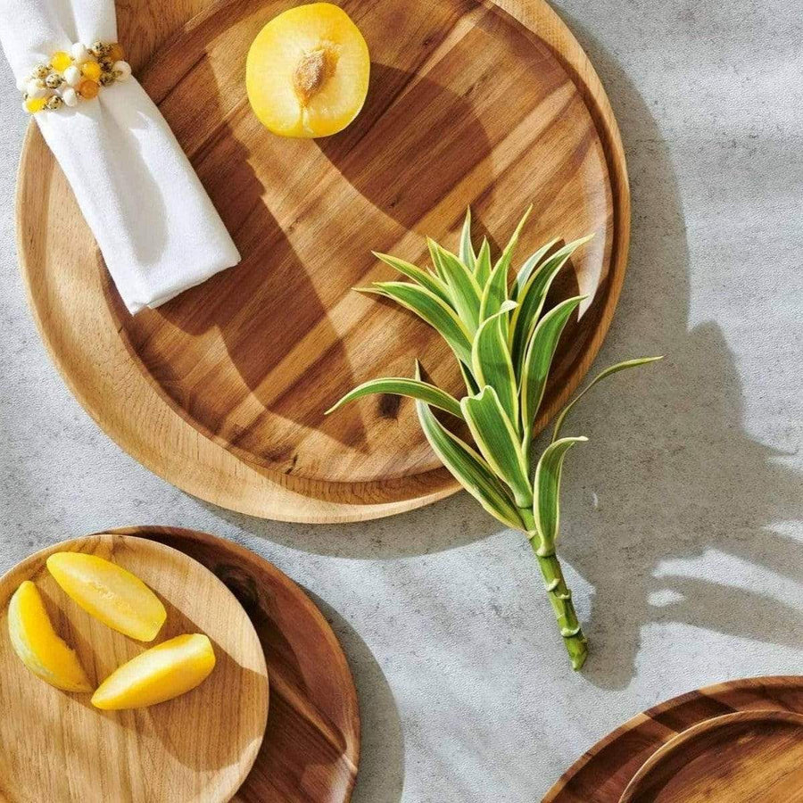 Kennedy Wood Charger Plates - Set of 4