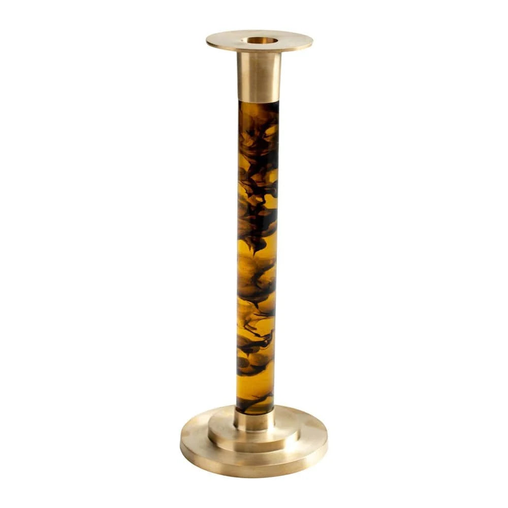 Resin Tortoiseshell Candlesticks