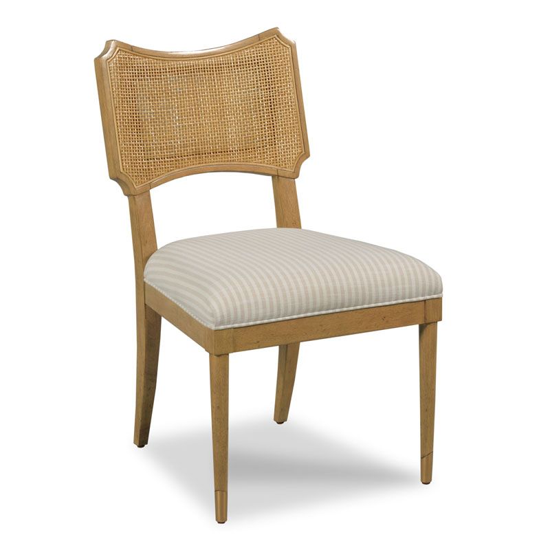 Powers Cane Side Chair with Custom Peter Dunham Upholstery