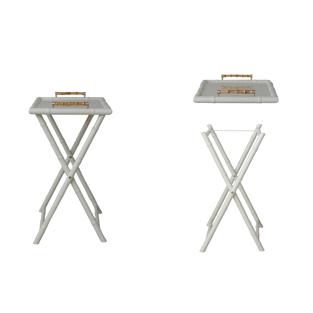 White Folding Tray Table
