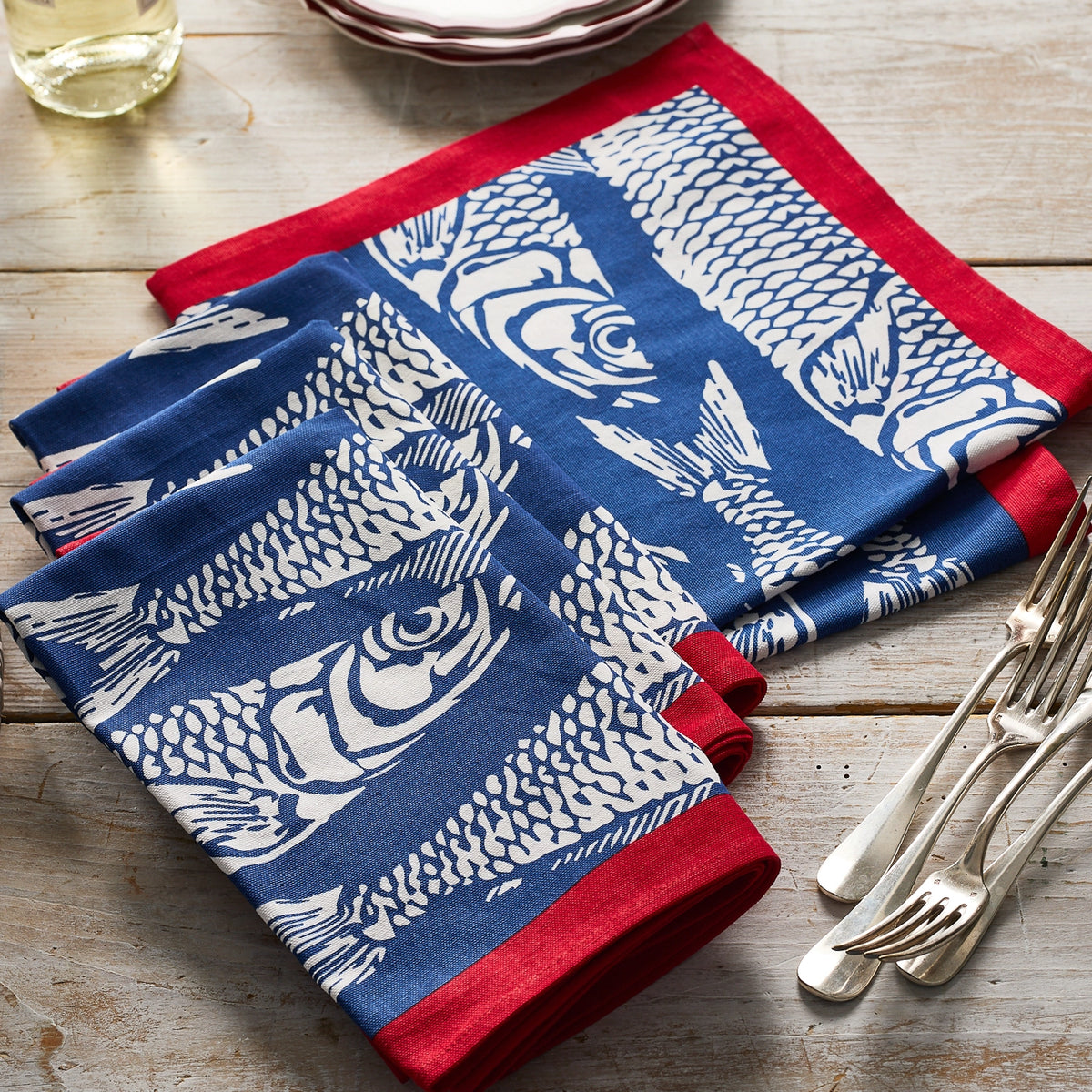 Sardines Dinner Napkins, S/4