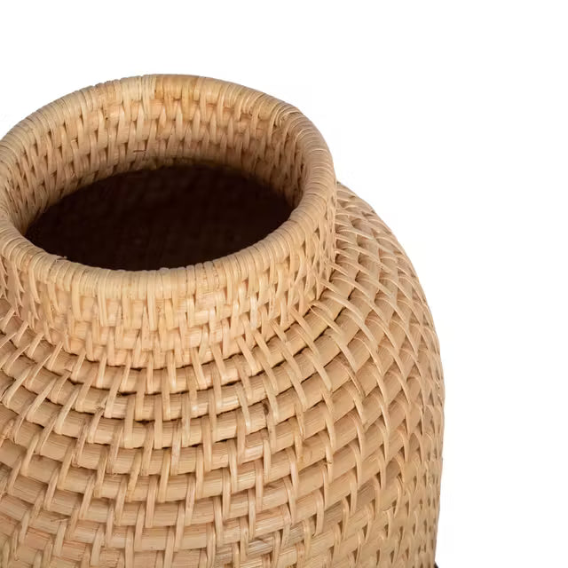 Rattan Cylindrical Vase