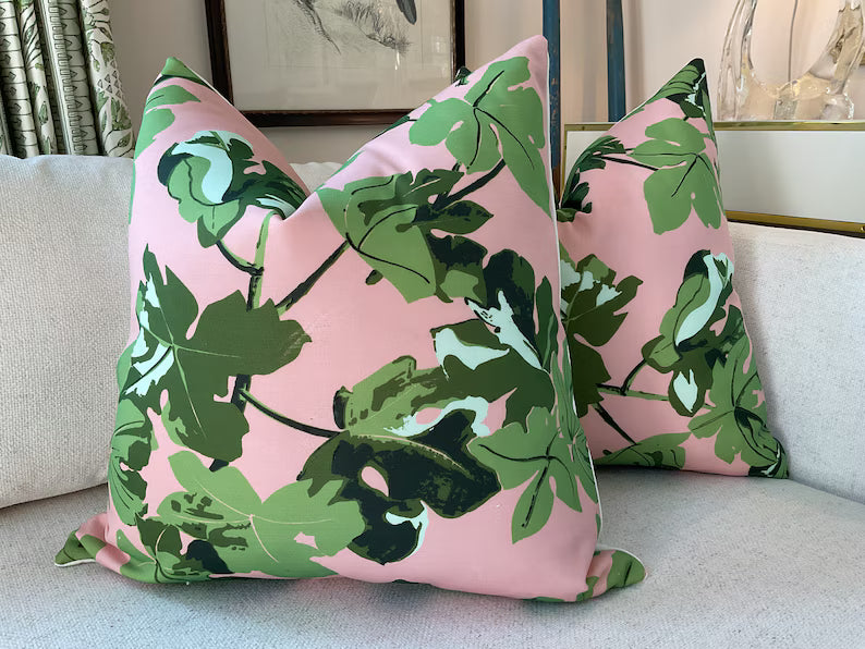 Peter Dunham OUTDOOR Fig Leaf Pillow 22x22