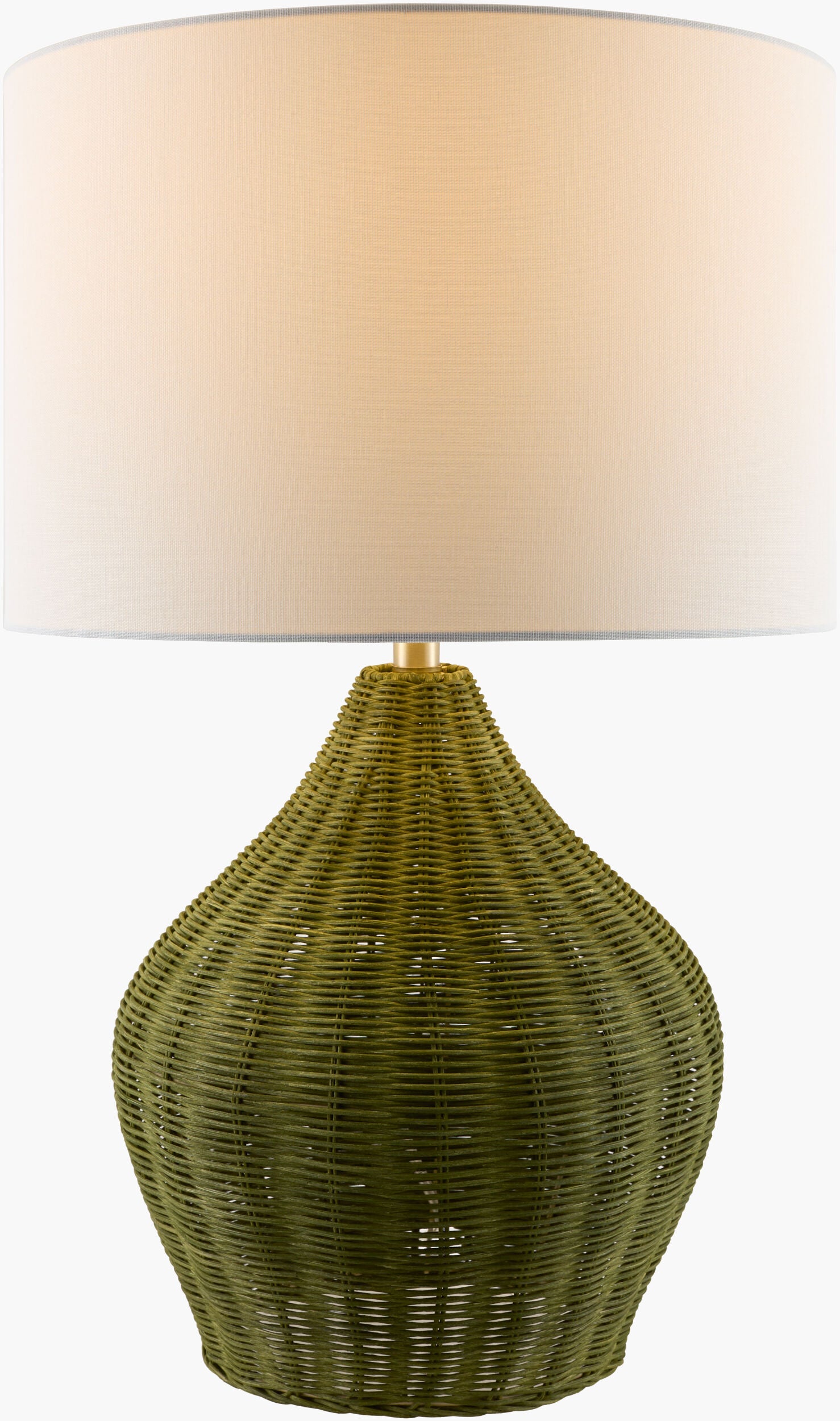 Velles Green Rattan Table Lamp